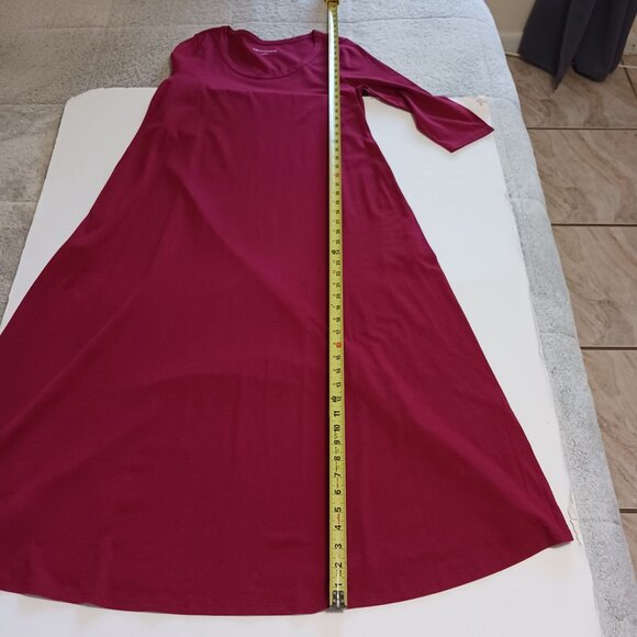 Soft Surroundings SANTIAGO Red Maxi Dress Large Cotton Modal - Picture 14 of 15